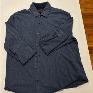 Jos. A. Bank Reserve Blue Herringbone Shirt